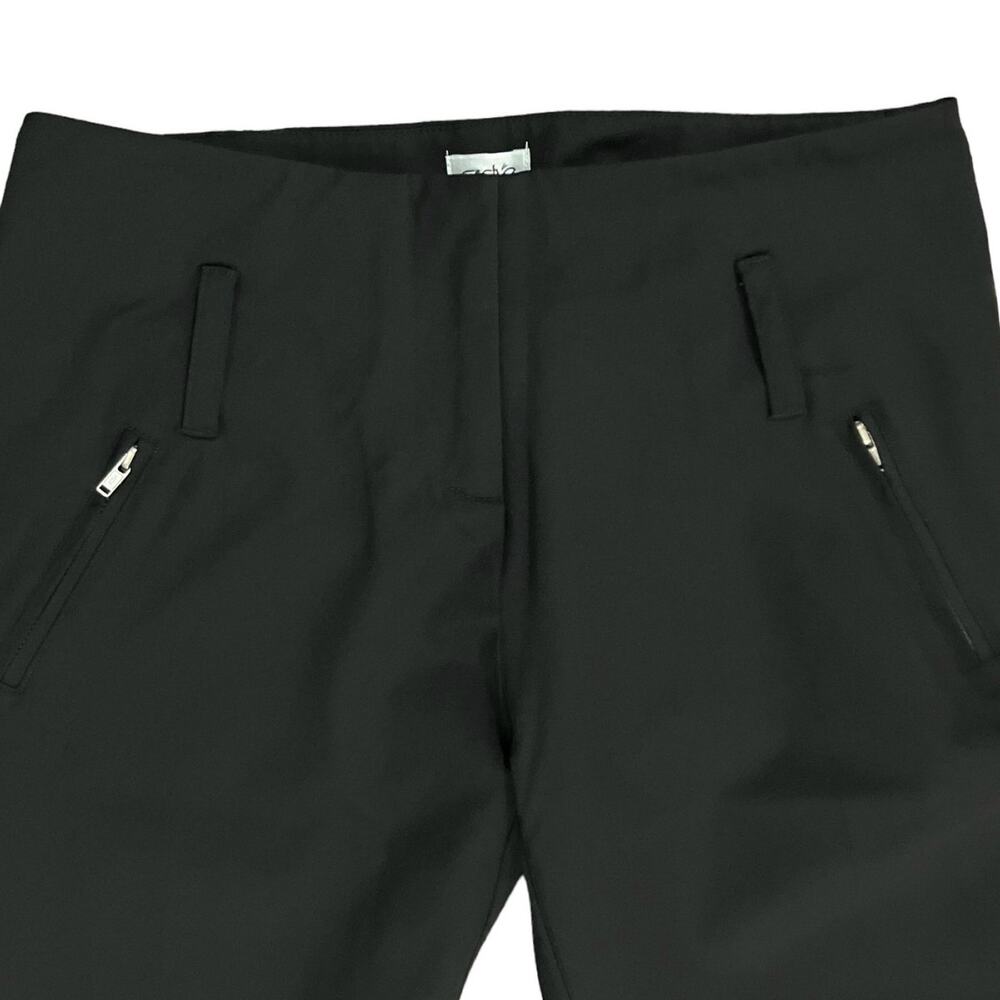 Cache Women's Black Flare Leg Dress Pants W/ Belt Loops 34" Inseam | Size 2 - Picture 6 of 8